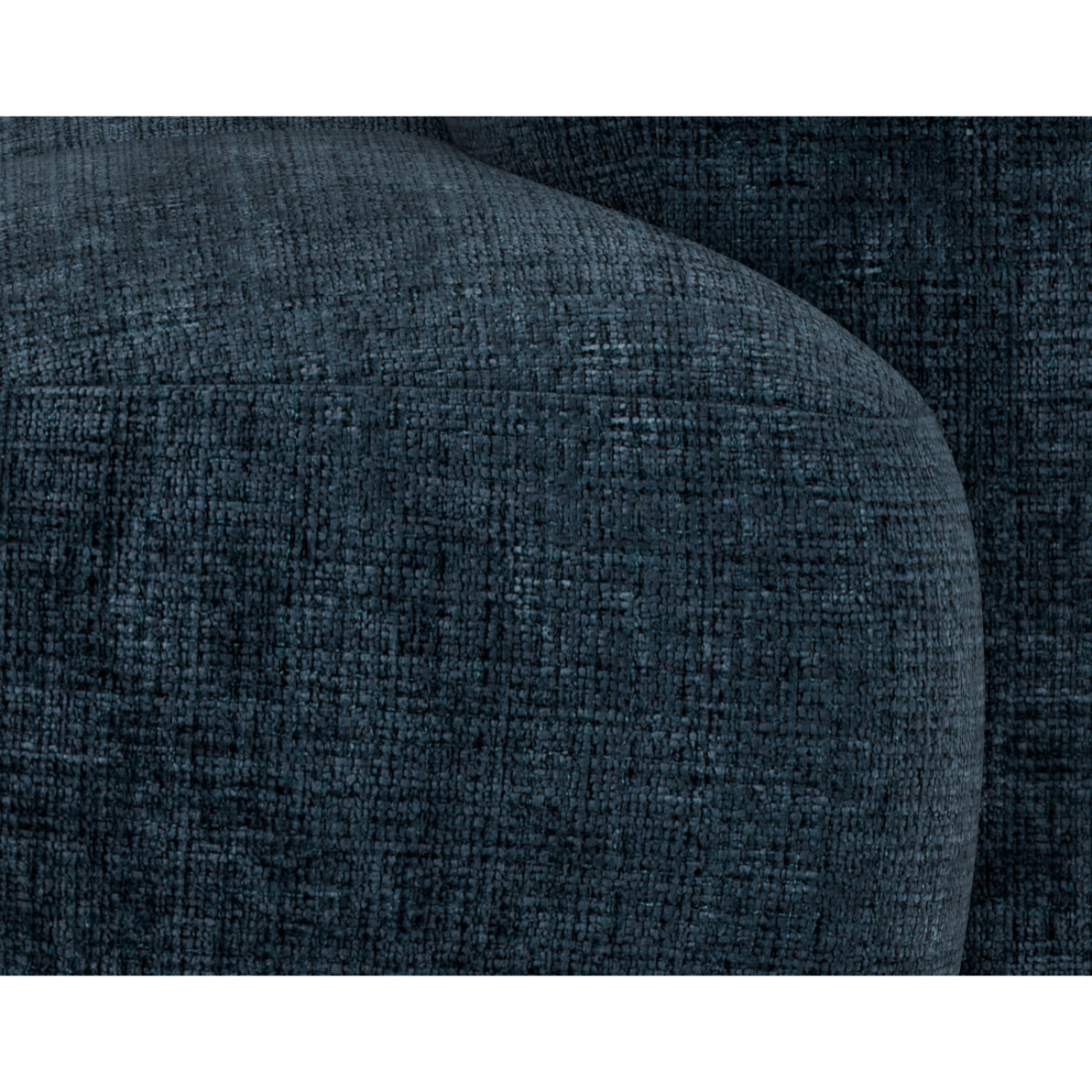 Grace - module d'assise droit en velours texturé - Bleu
