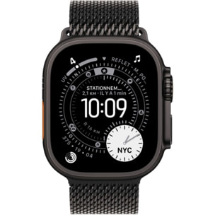 Montre connectée APPLE WATCH 49mm Tit Noir Milanais Ultra 3 S Cellul