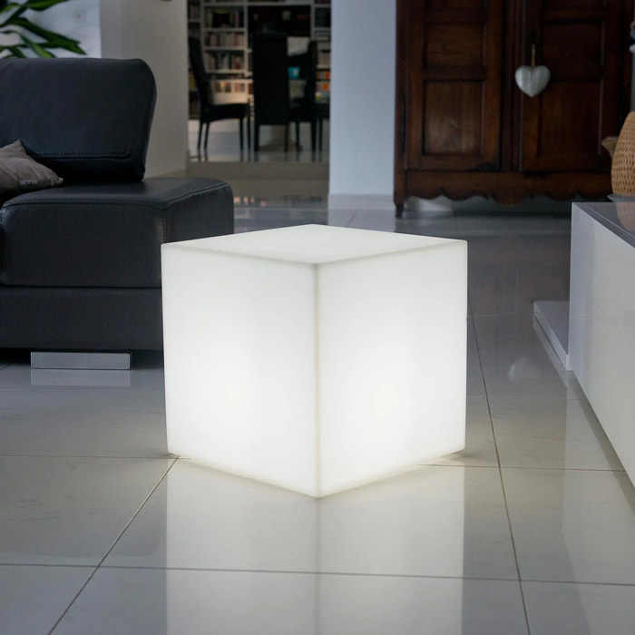Cube lumineux filaire blanc CARRY 40cm