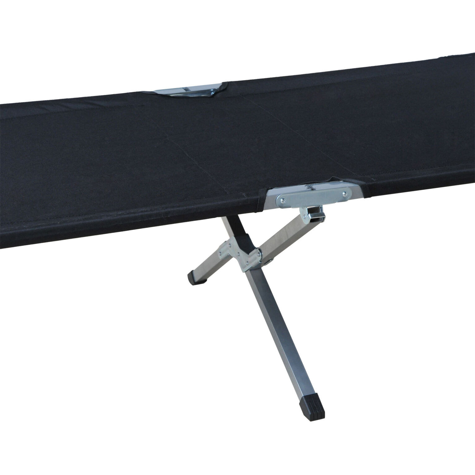 Cama de Camping Plegable Cama de Acampada con Marco Metálico Carga 136 kg para Playa Senderismo 193x64x40 cm Negro