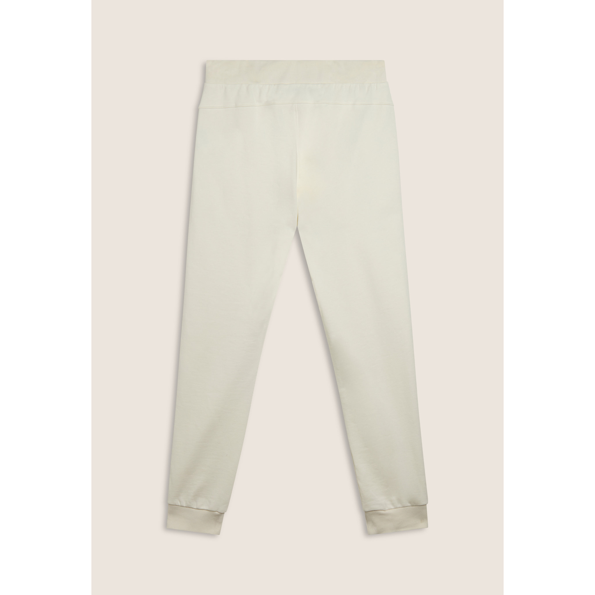 Pantaloni in felpa di cotone con fondo e vita in costina