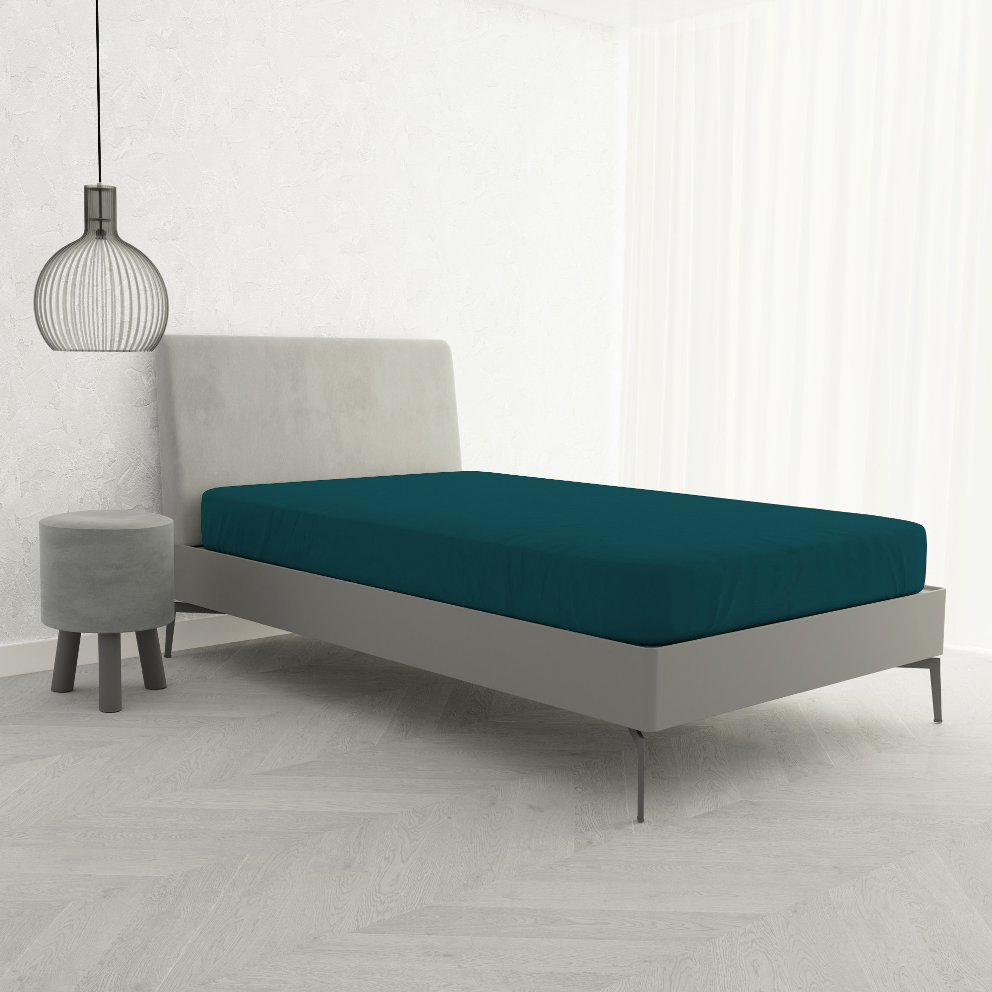 LENZUOLO SOTTO CON ANGOLI MAX COLOR, 100% COTONE MADE IN ITALY - PIAZZA E MEZZA FRANCESE