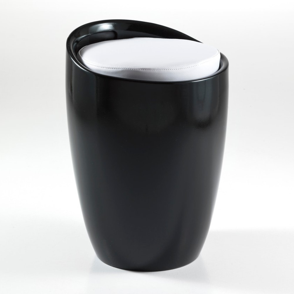 Oresteluchetta pouf/contenitore MONO BLACK Nero