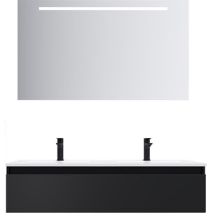Ensemble double vasque 1 tiroir + miroir - HUDSON