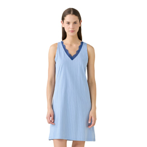 Camicia da notte donna estiva in cotone articolo dot flower. Noidinotte