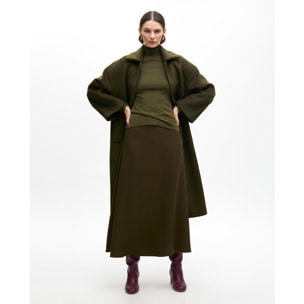 Gonna Evase Crepe Midi