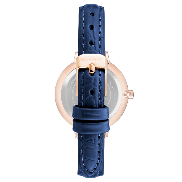 Reloj Nine West NW-2554RGNV Mujer Analogico Cuarzo con Correa de Cuero