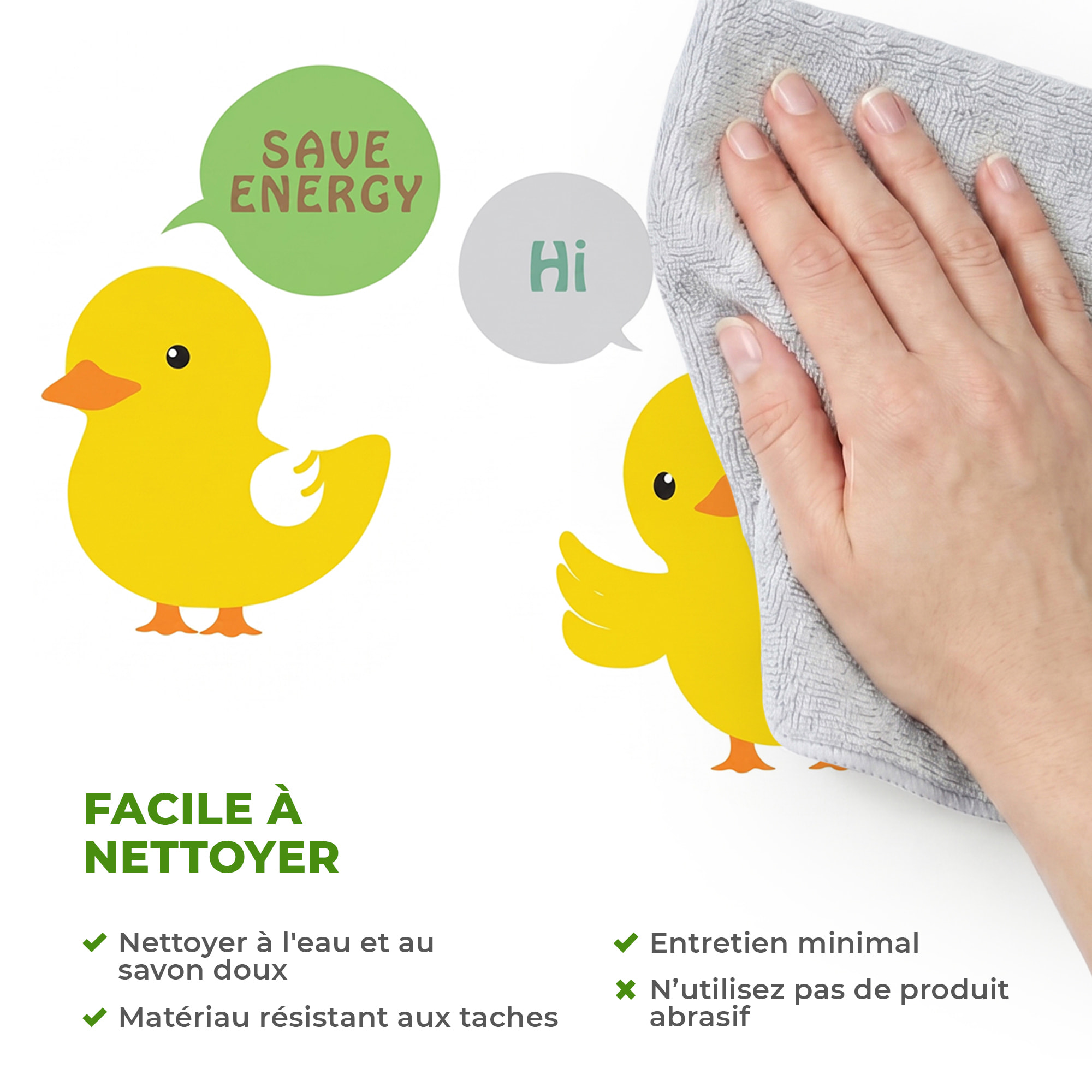 Stickers Muraux décoration adhésifs Prises Poussins