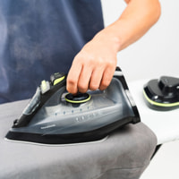 Ferro da stiro a vapore senza filo 2 in 1 Stiron - 2400 W - nero e verde - 32,5x15x13 cm