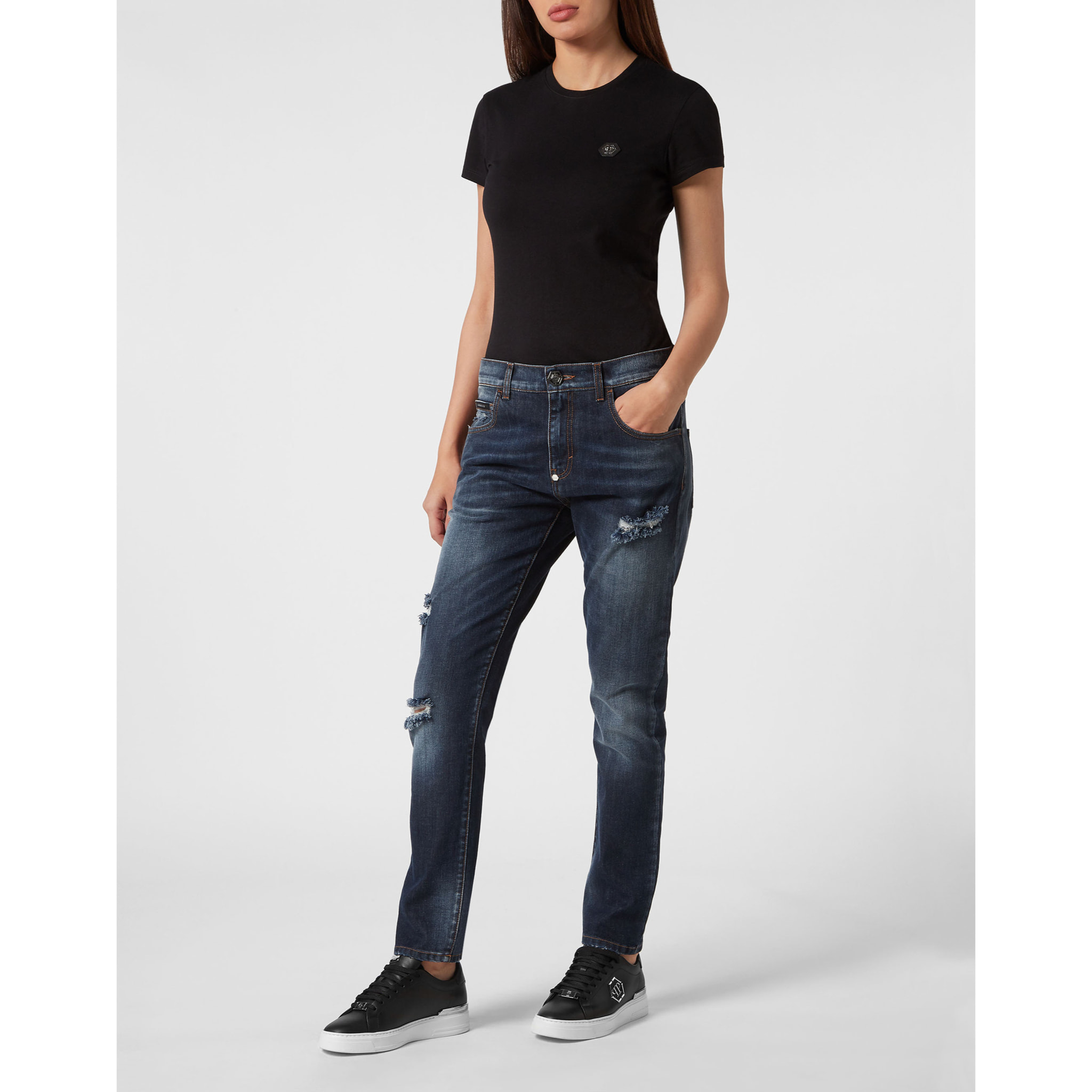 PHILIPP PLEIN Jeans dal taglio boyfriend