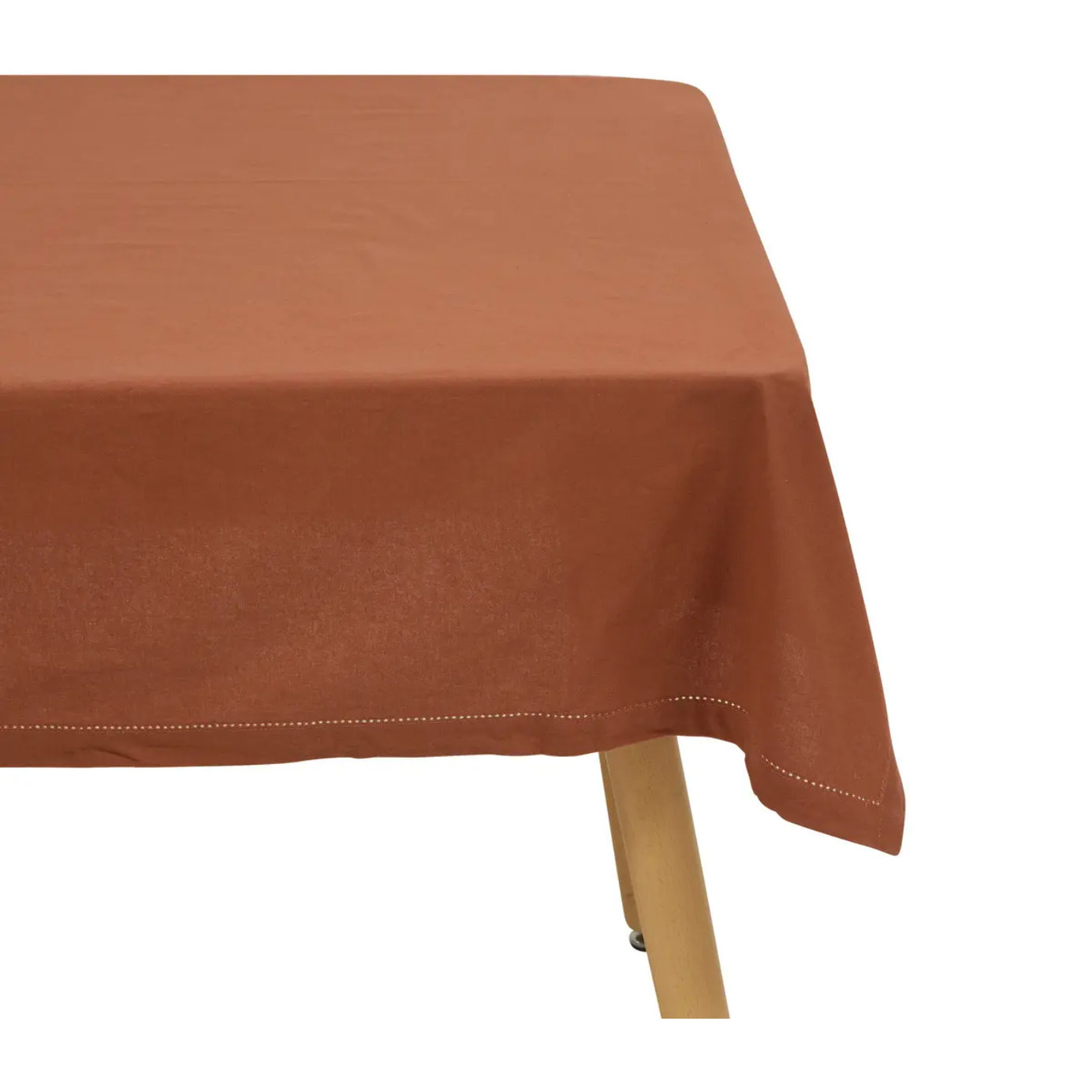 Nappe Jane 240x140cm terracotta en coton