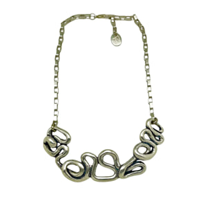 Collar Enredo en dorado con cadena chapada