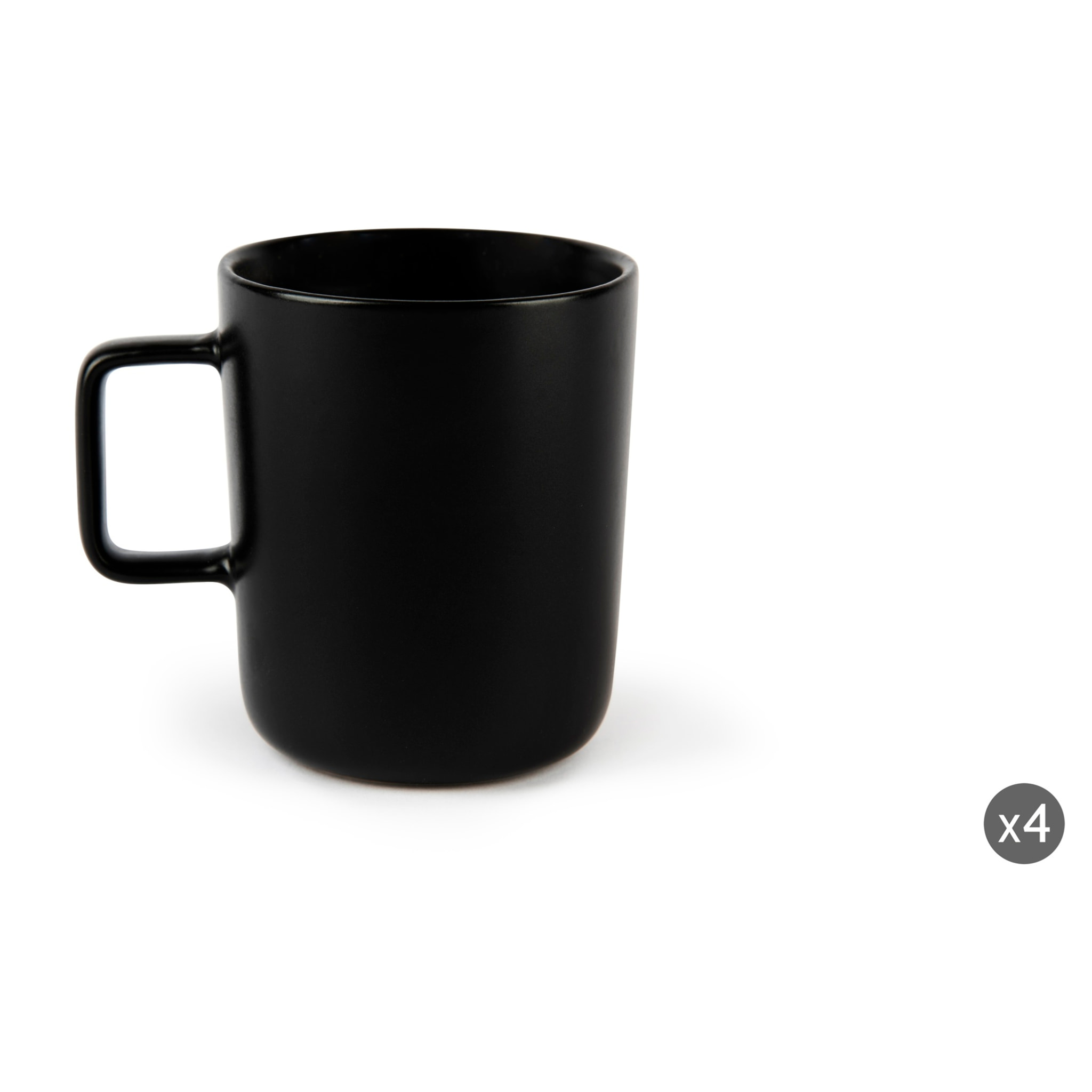 Set de 4 Mugs Excelsa – Nordic, Stoneware Noir