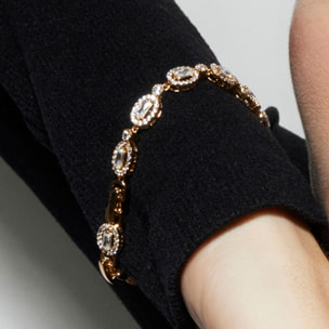 Pulsera con Circonita Brillante acabado oro 18k