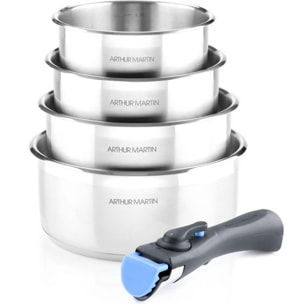 Set de 4 casseroles amovible