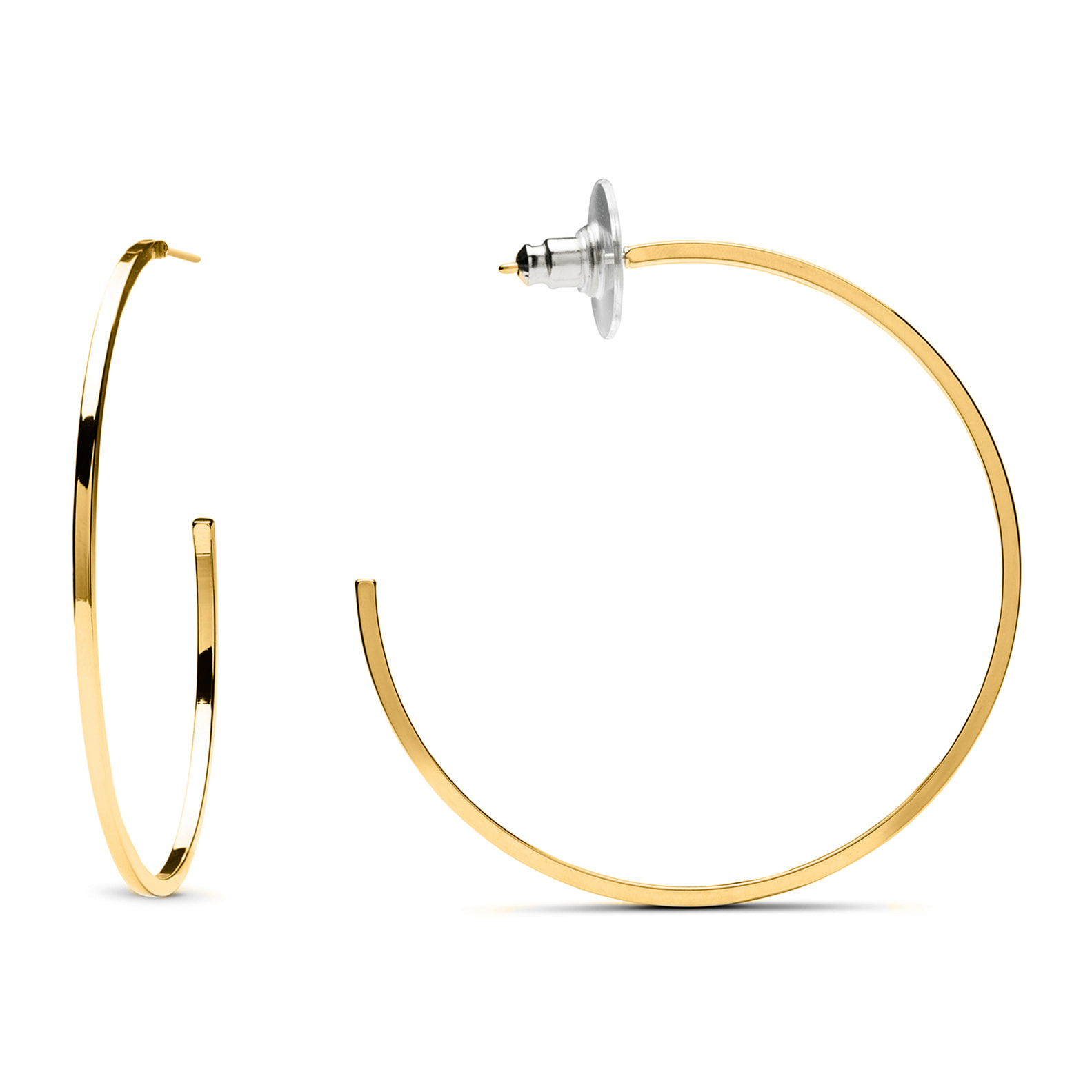 Pendientes de 36mm de diámetro acabado oro amarillo de 18K