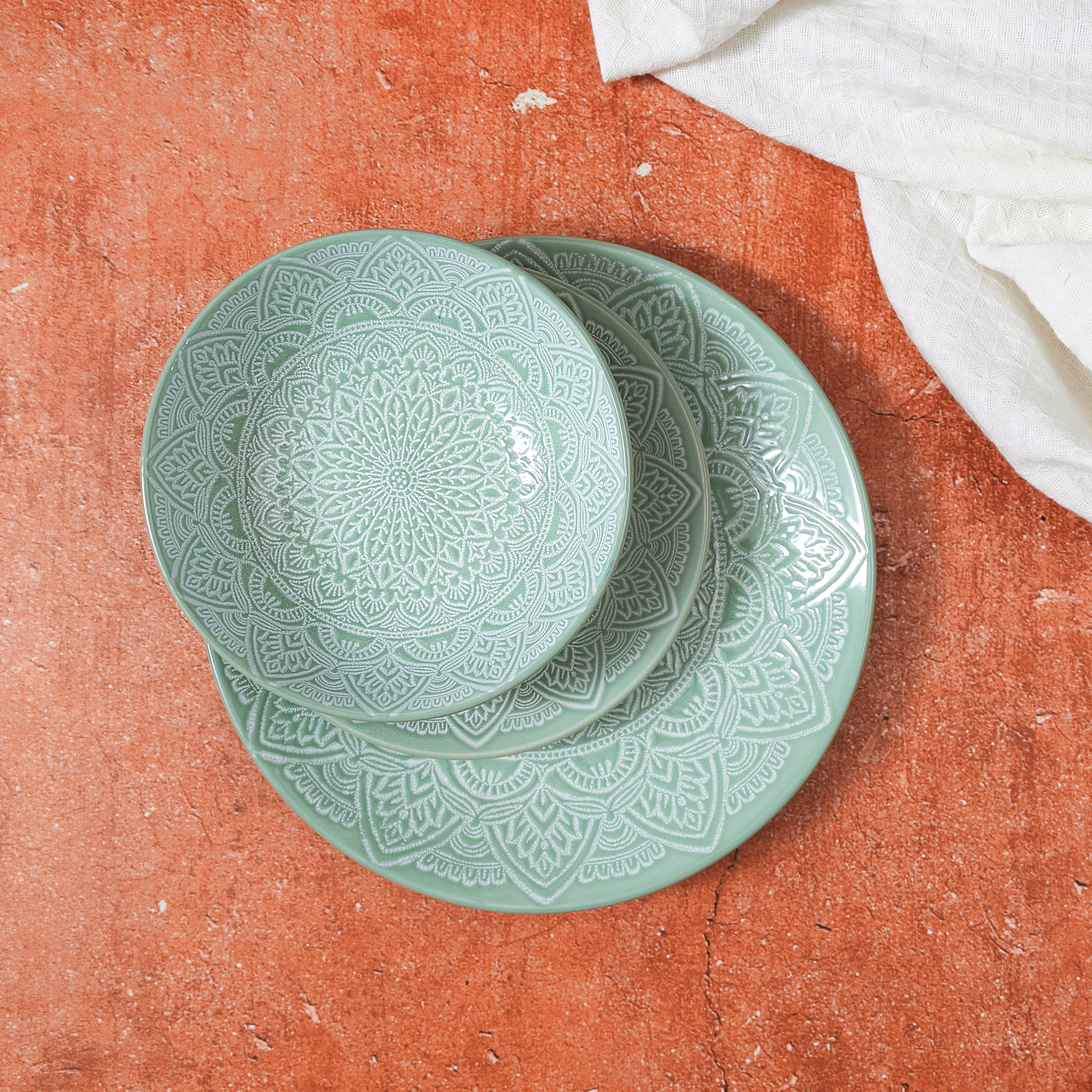 Assiette Sahara Vert D27cm