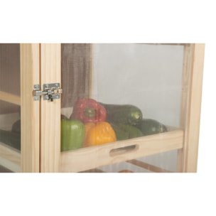 Légumier en bois 3 niveaux avec tiroirs amovibles