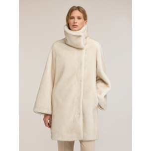 Motivi - Cappotto morbido con collo ampio - Grigio