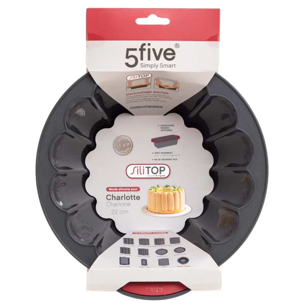 TEFAL Success Moule à charlotte 18 cm, Revêtement antiadhésif, Fabriqué en France, Tabac J1606402 - Maison