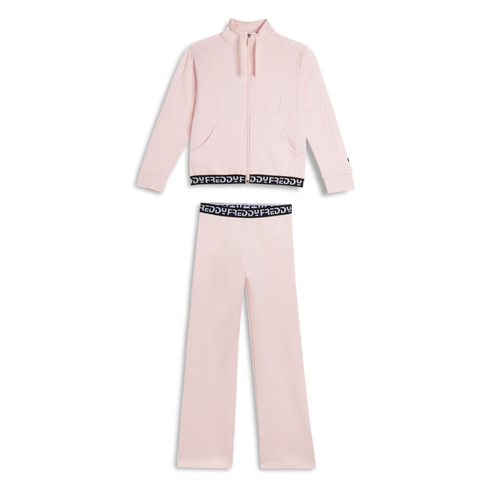 Tuta Bambina zip e collo alto con bande jacquard FREDDY