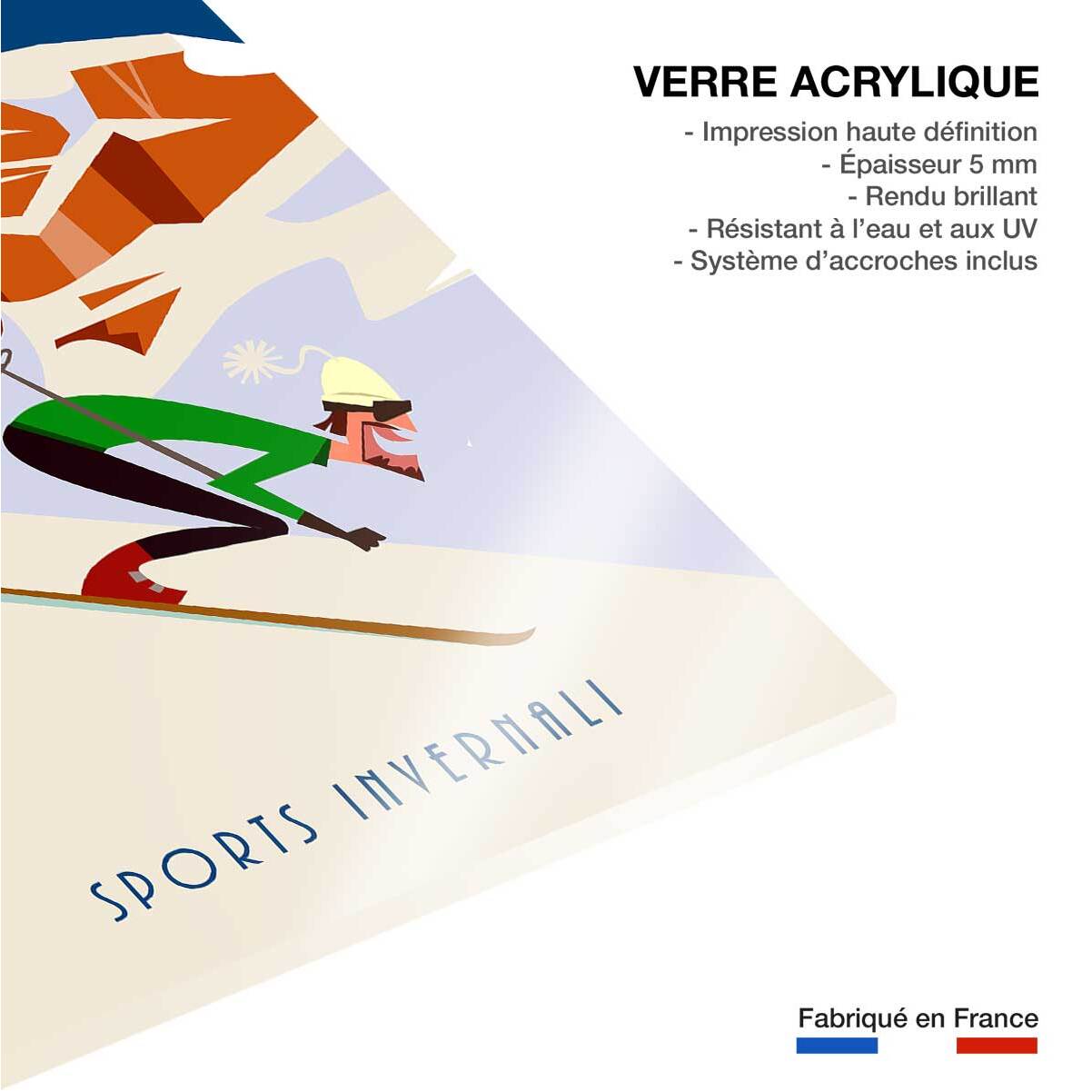 Tableau ski et dolomites Tableau plexiglas