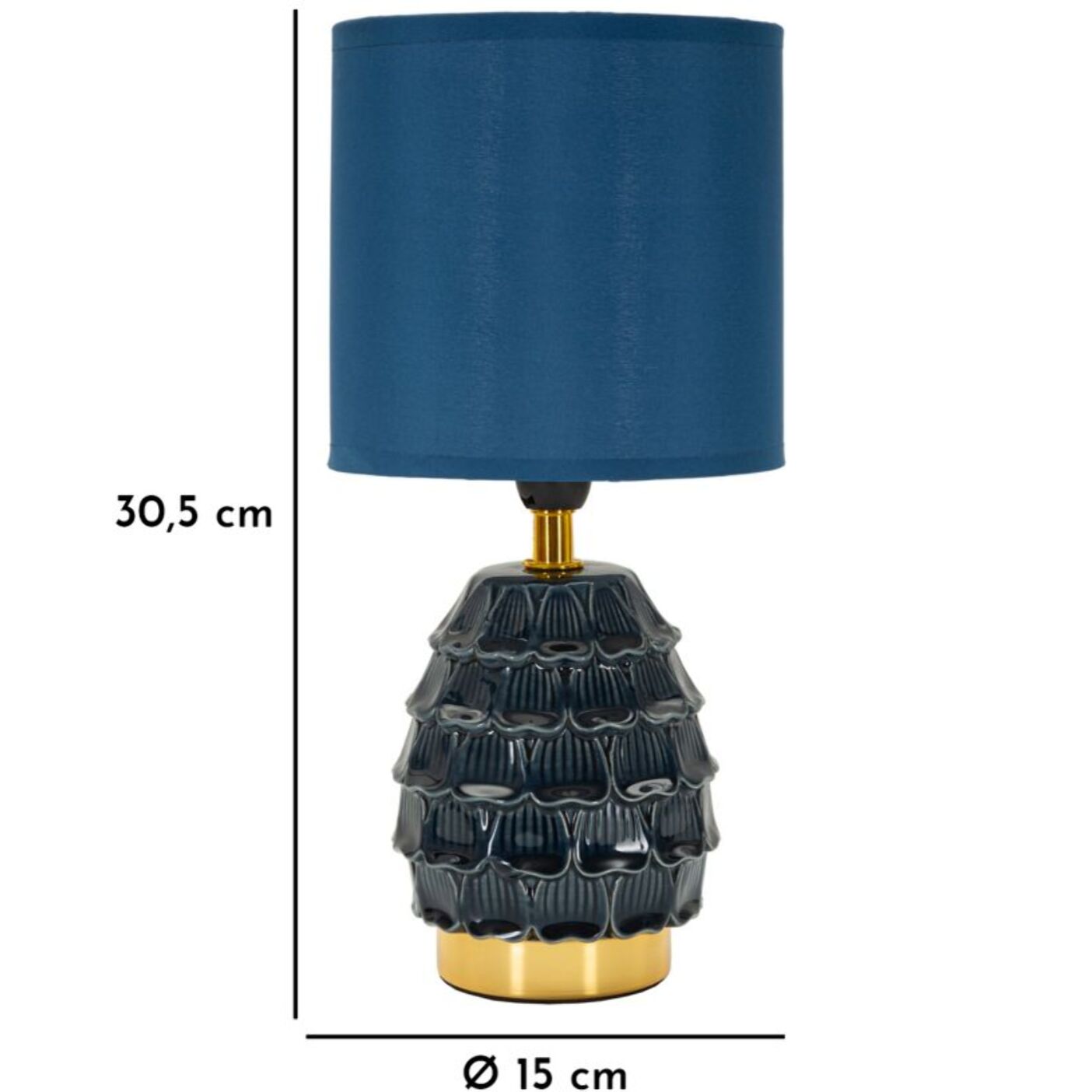 LAMPADA DA COMODINO PIGNY BLU CM Ø 15X30,5