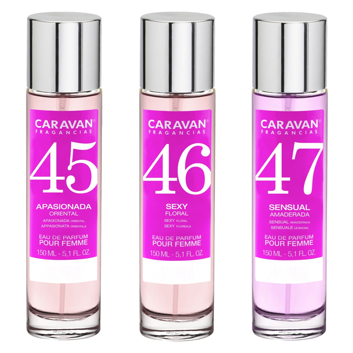 3x caravan perfume de hombre nº45 nº46 nº47 - 150ml.