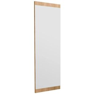 Specchio Dprenn, Specchiera, Articolo d'arredo a muro, Decorazione con specchio, 40x2h120 cm, Rovere