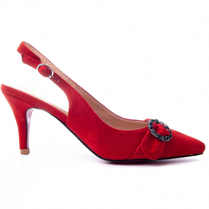 Zapatos de Tacón - Rojo - Altura: 6 cm