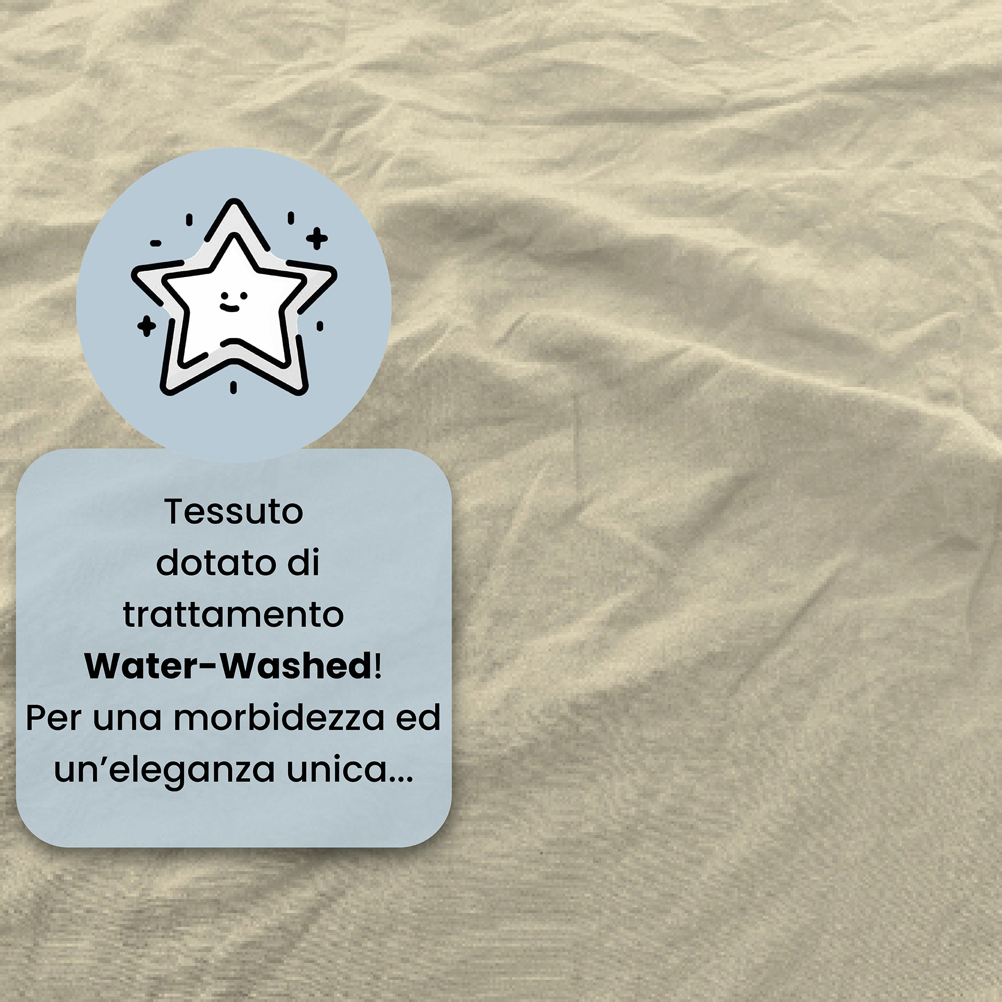 LENZUOLO SOTTO WATERWASHED, con angoli, 100% Microfibra, No Stiro - CREMA
