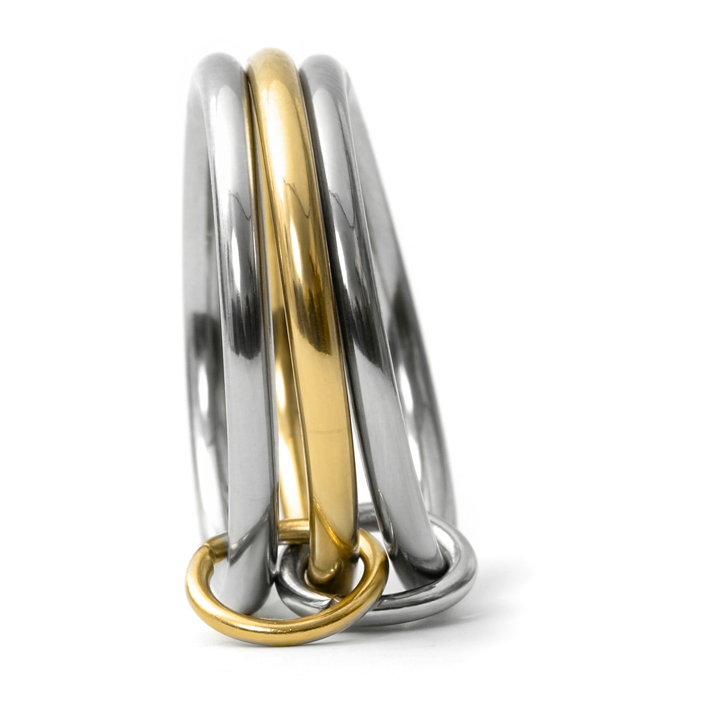 Anillo Lasdu acabado oro 18k y plata