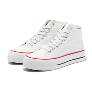 Zapatillas Altas Mujer One Way White Basic Lines en Blanco D.Franklin