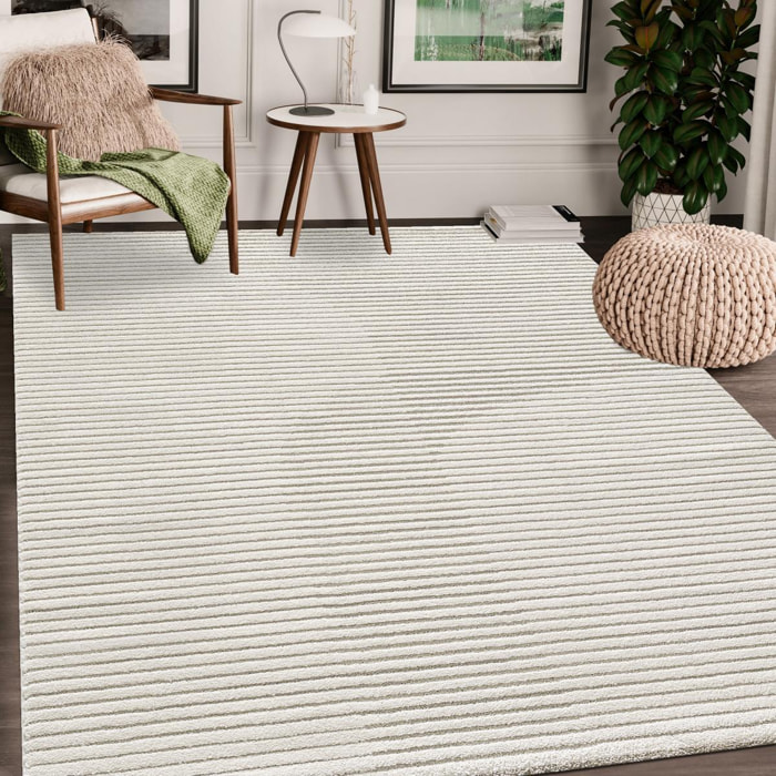 Tapis Tegi en relief avec motif simple et effet faux-uni