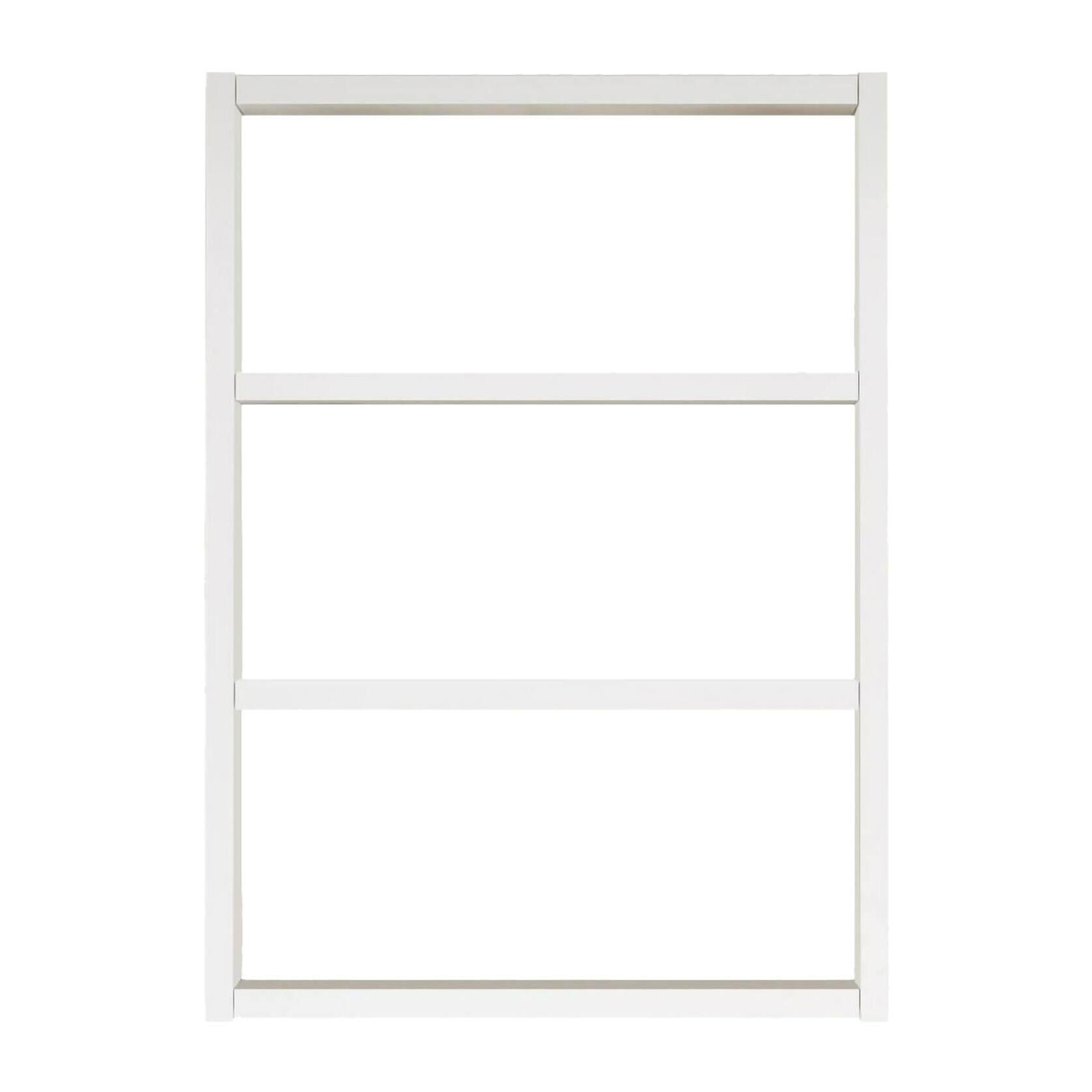 Mensola Dalbier, Scaffale, Ripiano a muro, Scaffalatura multiuso, 43x9h60 cm, Bianco