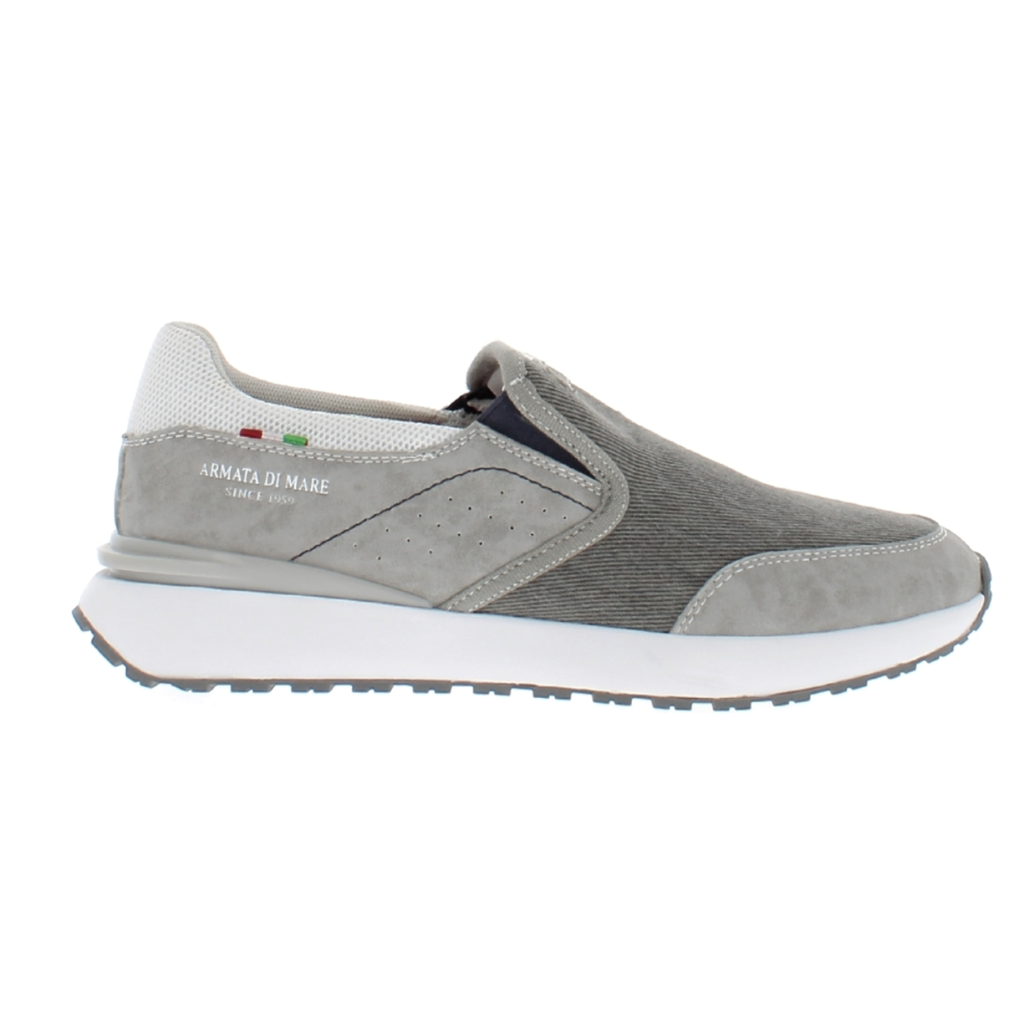 Armata di Mare Scarpe Uomo Slip-On Casual con Soletta Rimovibile in Memory Foam AMU S24D549 Grey