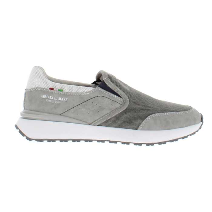 Armata di Mare Scarpe Uomo Slip-On Casual con Soletta Rimovibile in Memory Foam AMU S24D549 Grey