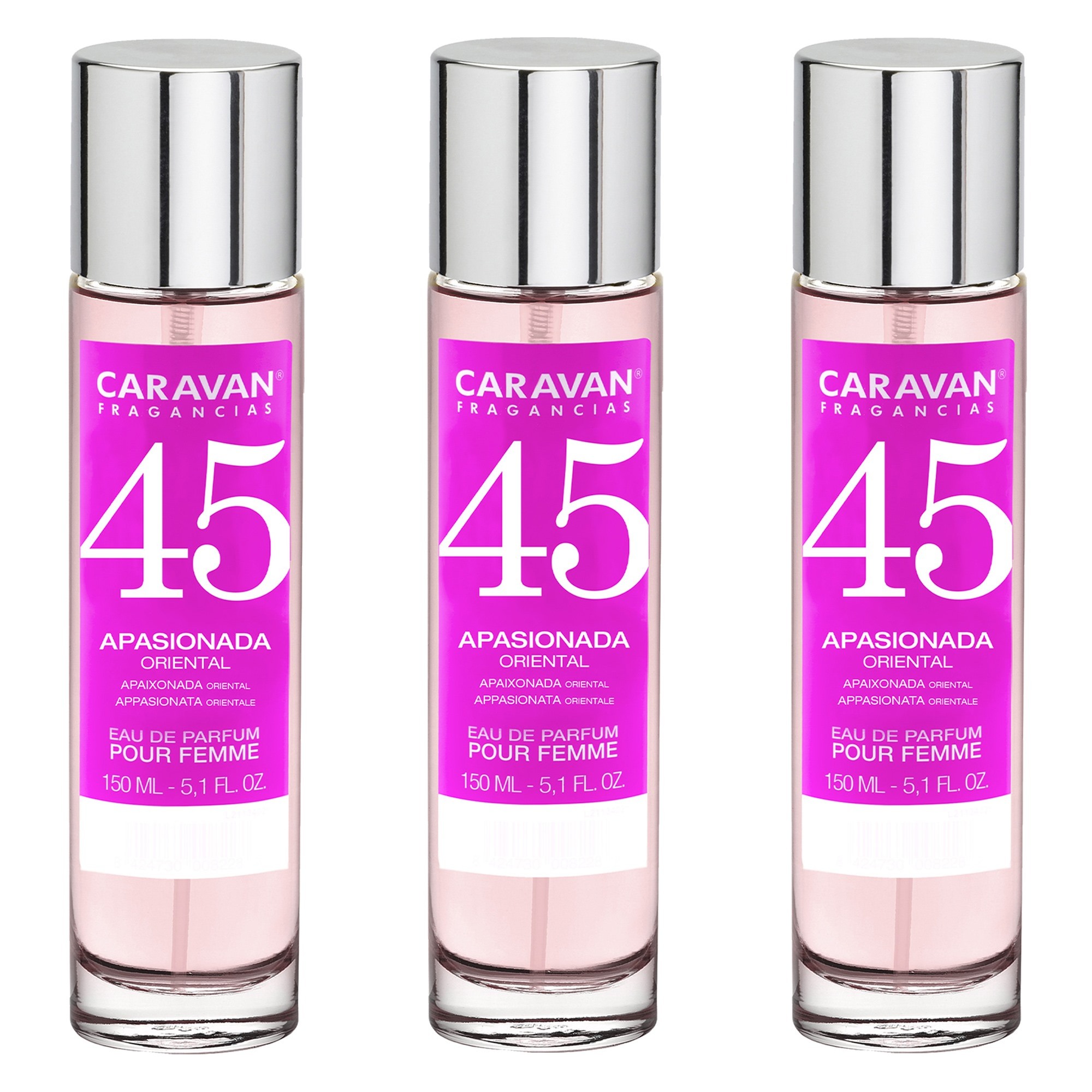 Caravan fragancias set de 3 frascos perfume de mujer nº45, de 150 ml