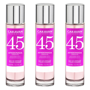 Caravan fragancias set de 3 frascos perfume de mujer nº45, de 150 ml