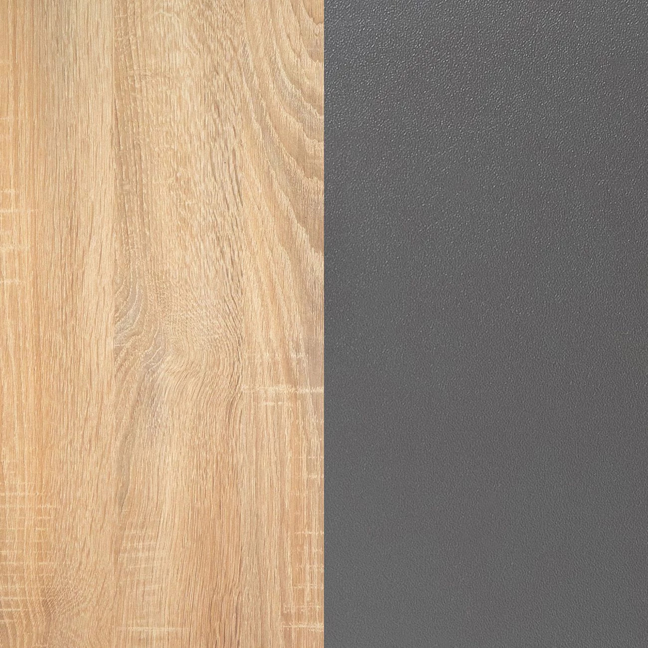 Mesa de comedor Naya en roble canadian y grafito 140X80 cm Roble Canadian - Grafito