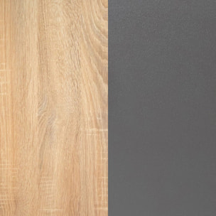 Mesa de comedor Naya en roble canadian y grafito 140X80 cm Roble Canadian - Grafito