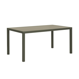 Table de jardin aluminium + 6 assises CAPUA 150
