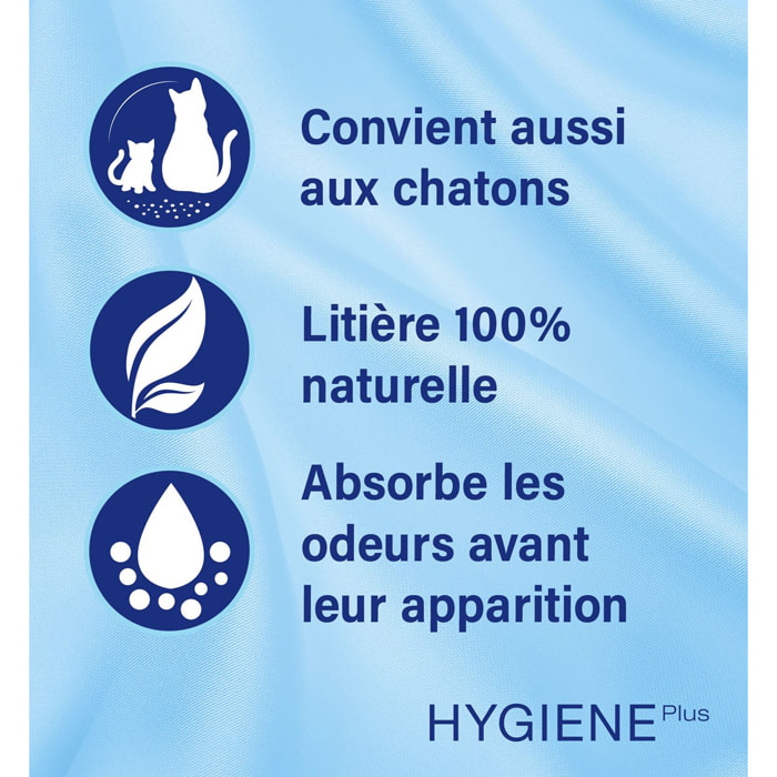 CATSAN Hygiene plus Litière minérale pour chat 20L