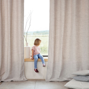 Rideau thermique semi-occultant bouclette - Beige