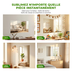 Sticker miroir géant 100x60 cm