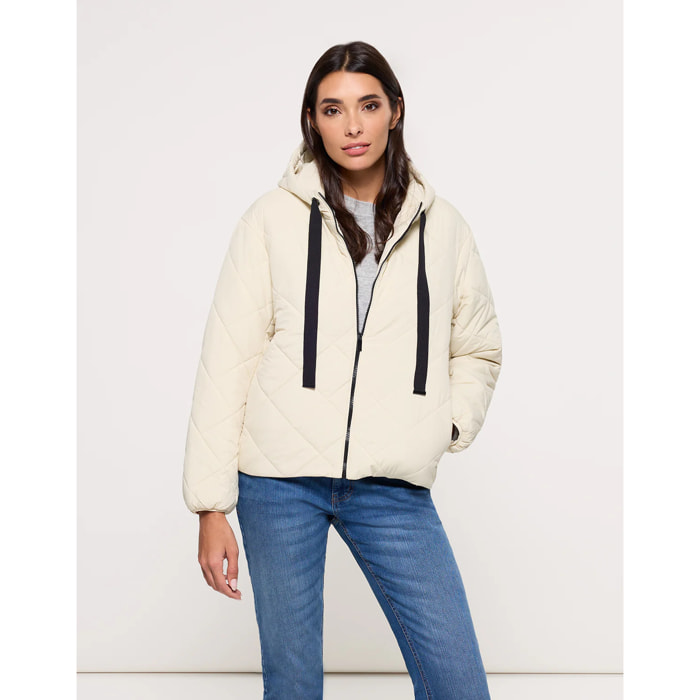 Chaqueta con Capucha Beige - Dumosa