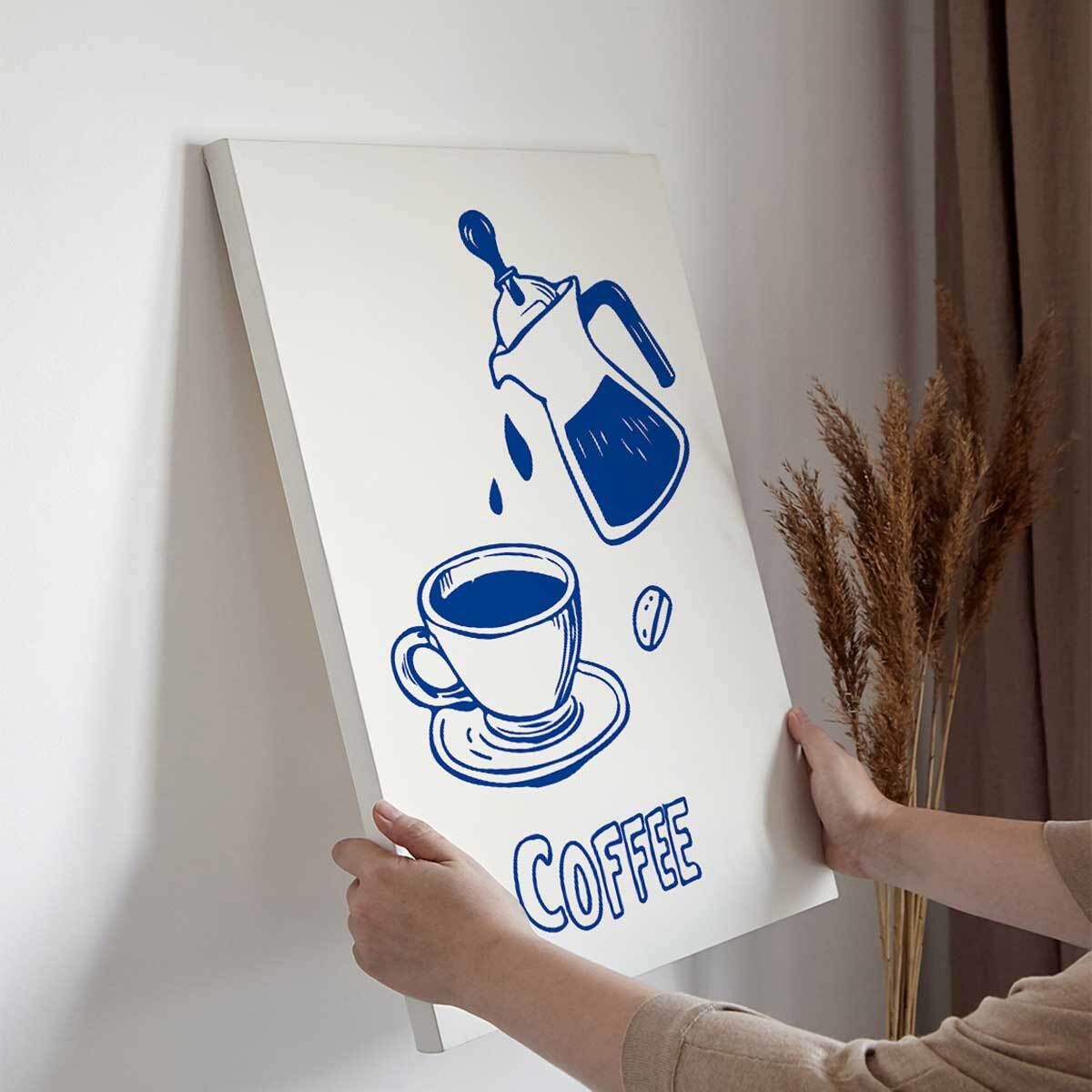 Tableau cafetière et tasse Coffee Toile imprimée