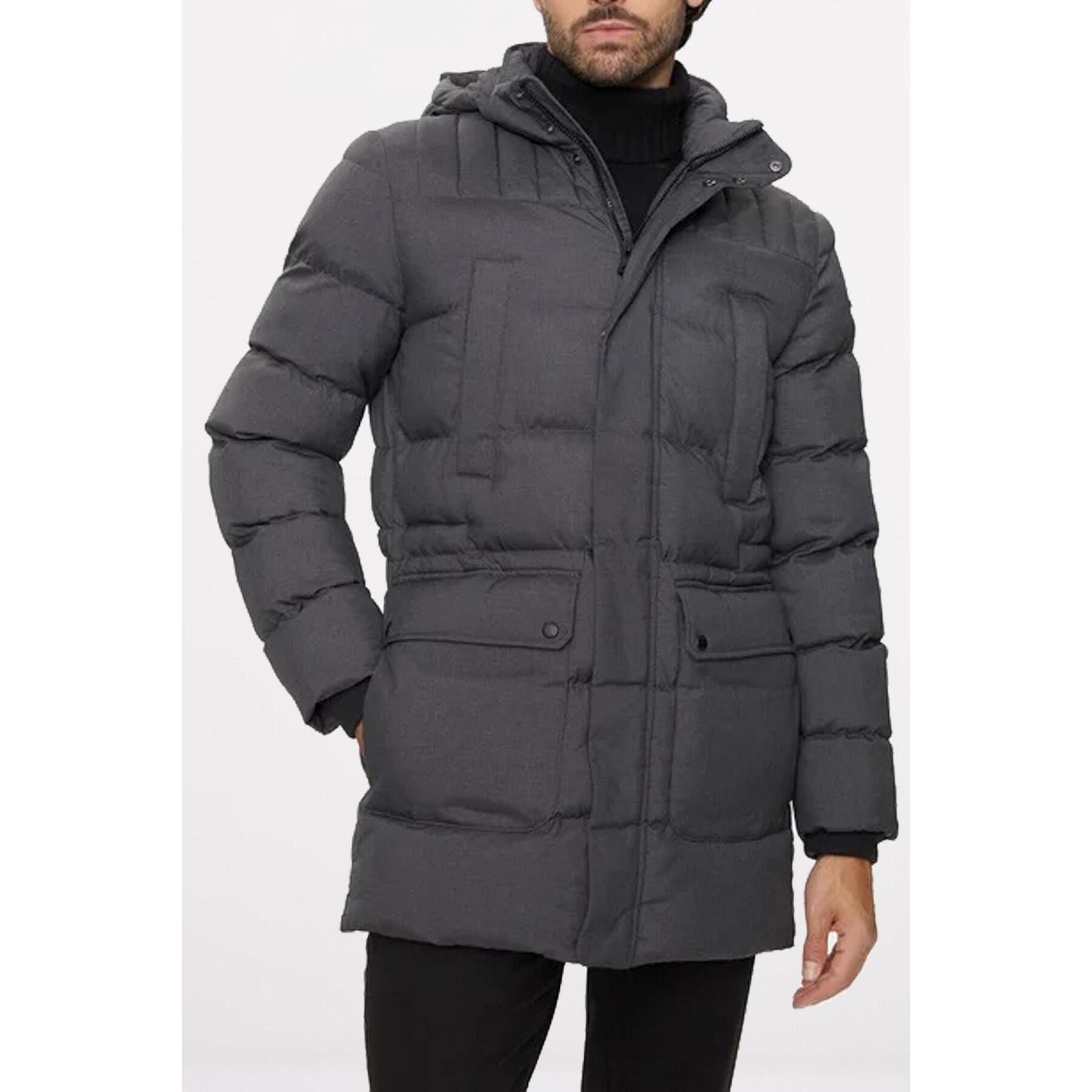 Abrigos Hombre de la marca GEOX  modelo M SANFORD HOOD GRIS