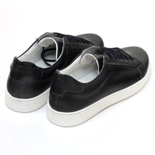 Sneakers stringate in pelle di vitello Blu