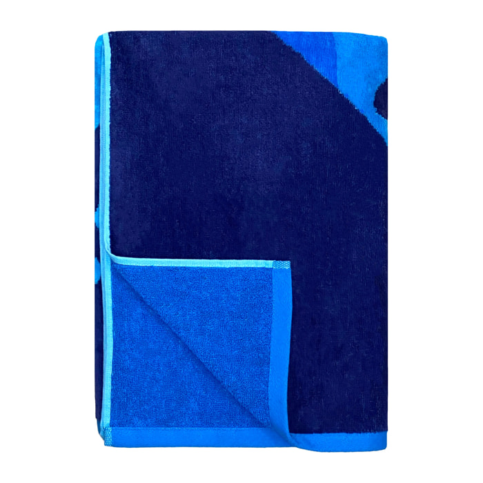 Serviette de plage éponge velours Jacquard - Marvao - 90x170cm - 400g/m²